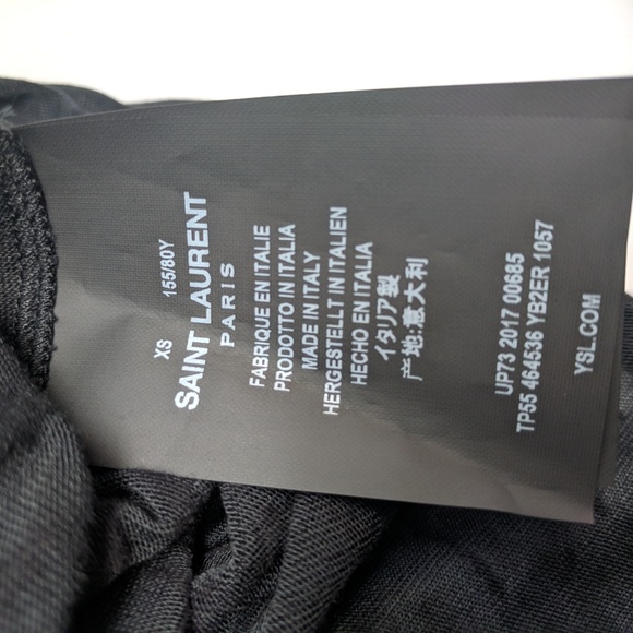 SOLD Saint Laurent Black University Crop T-Shirt - Picture 5 of 6